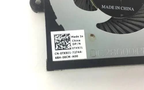CPU Cooling Fan Dell XPS 15 9560 Laptop Right Side TK9J1 0TK9J1 CN-0TK9J1